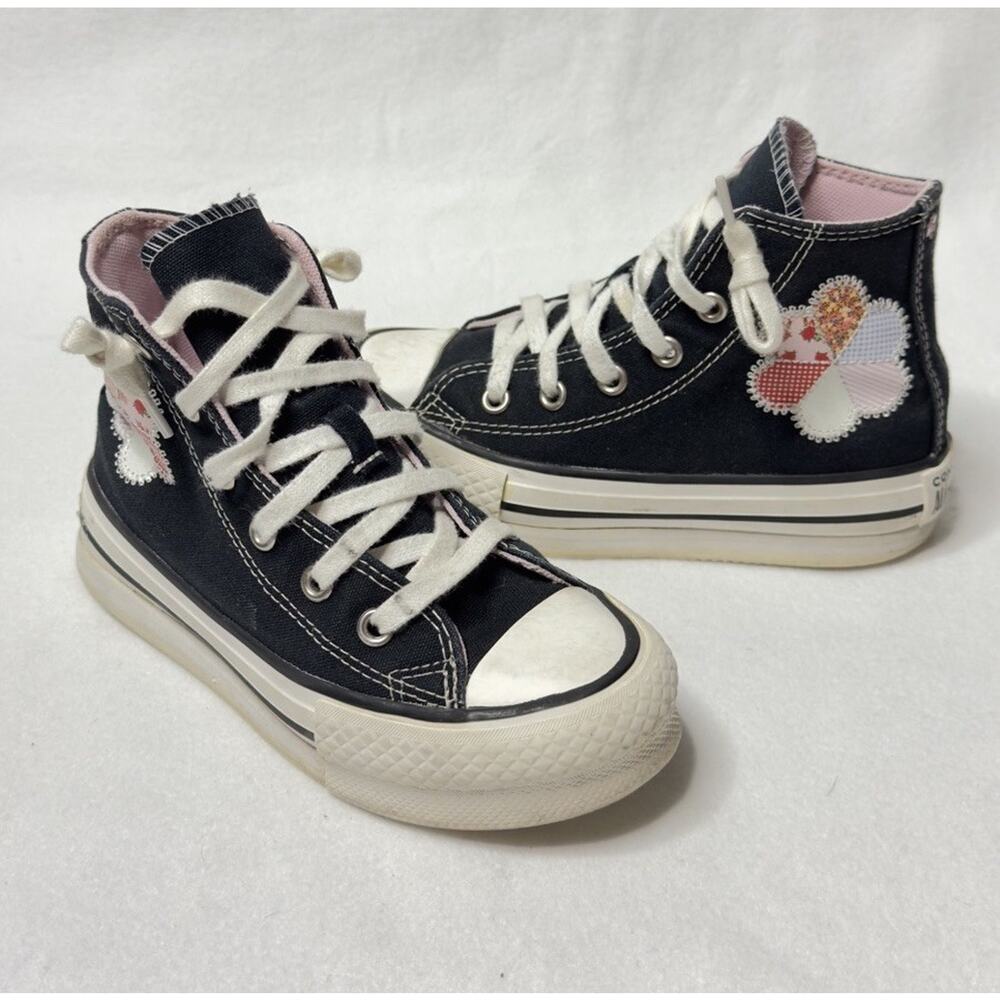 Converse Chuck Taylor All Star Leaf Patchwork Platform Sneakers Girl Sz 12